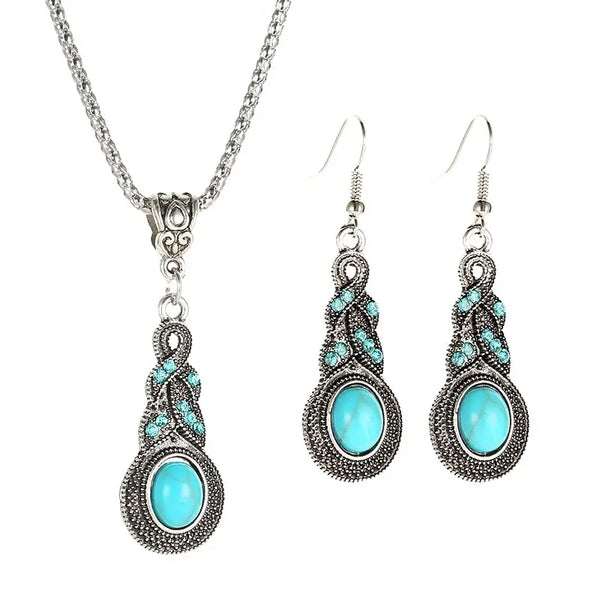 3pcs Necklace Earrings Set For Men And Women